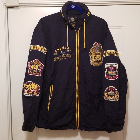 BUFFALO SOLDIER Gold Black Hoodie Jacket US ARMY Pullover Hoody Jacket 1866